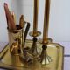 Pair of golden candle holders