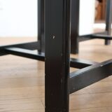 6 black lacquered and terry chairs