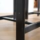 6 chaises noires laquées et bouclette