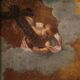 Antique Italian painting Christ with angels from the 17th century