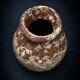 Glazed ceramic vase in mixed brown and beige earth by Jean Gerbino.