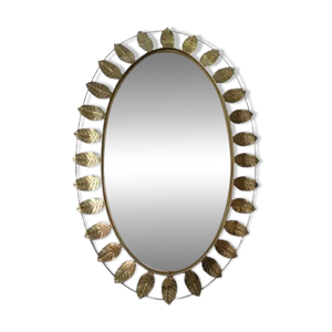 Miroir en métal doré,