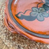 Vintage shallow dish in terracotta