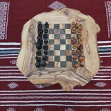 Jeux d'échecs en bois d'olivier jeux rustique fait main
