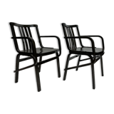 Fauteuils en bois plié noir par Ton