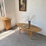 Oval coffee table beech 1980 Aalto Ikea