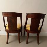 Pair of mahogany empire chairs