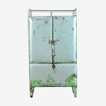 Industrial Iron Cabinet With 4 Drawers, 1960s