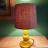 Vintage ceramic lamp with lampshade, var pottery