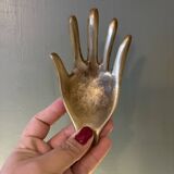 Vintage brass hand ashtray/trinket tray