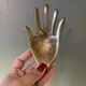 Vintage brass hand ashtray/trinket tray