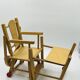 Chaise haute poupée vintage en bois transformable trotteur