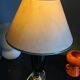 Vintage gold and black ceramic lamp