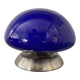 Lampe champignon vintage en opaline bleue années 80