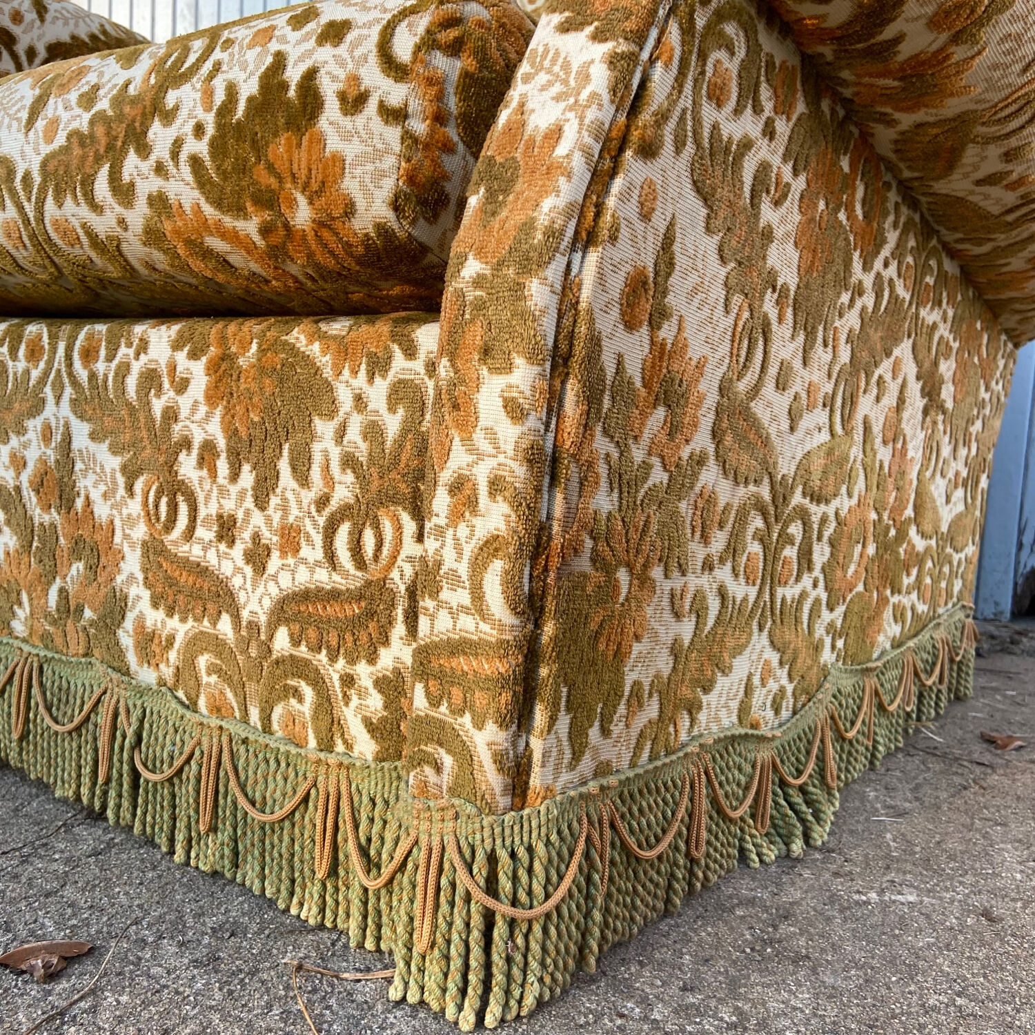Vintage velvet armchair