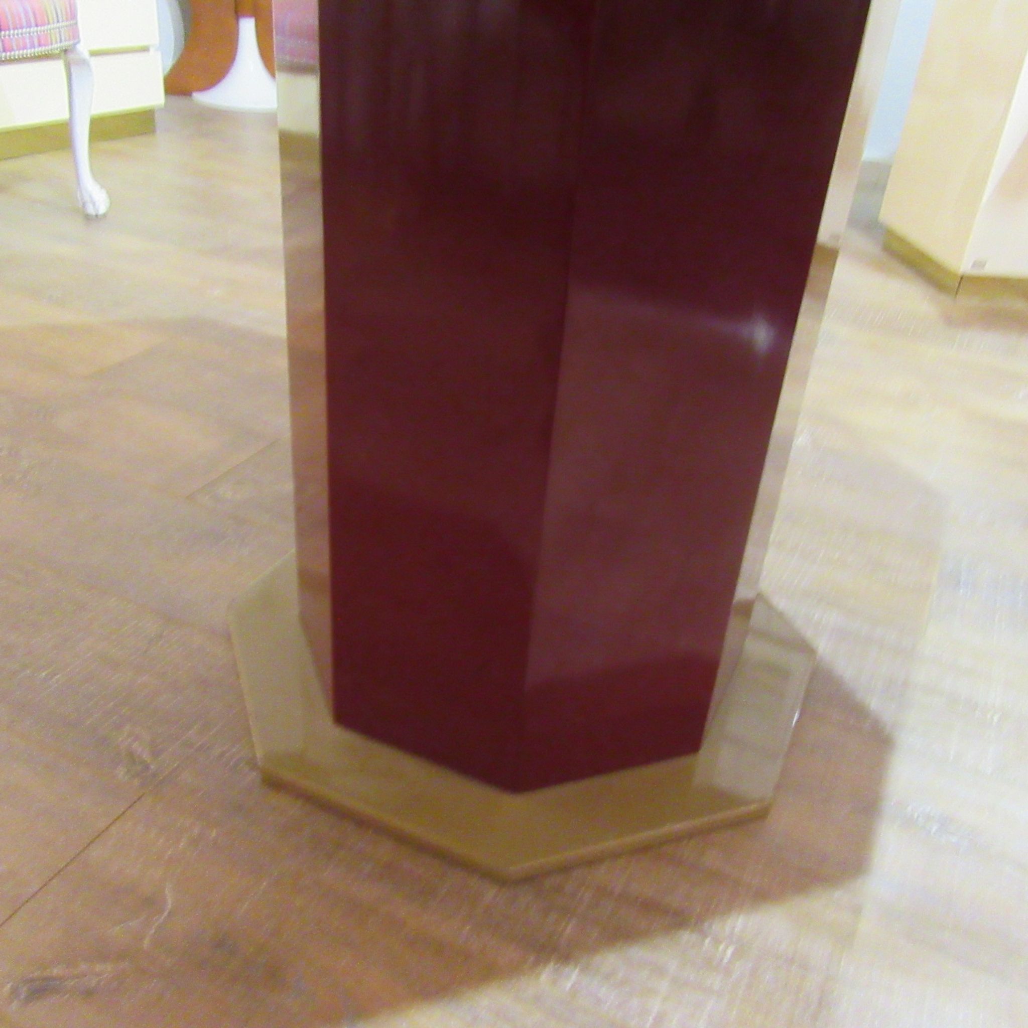 Red and gold laquered table