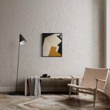 Painting in beige and ochre relief