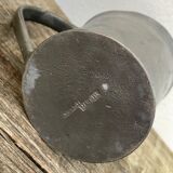 Pair of brutalist pewter cups signed