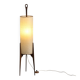 Lampadaire « Rocket » en bois, laiton et fibres, vers 1960