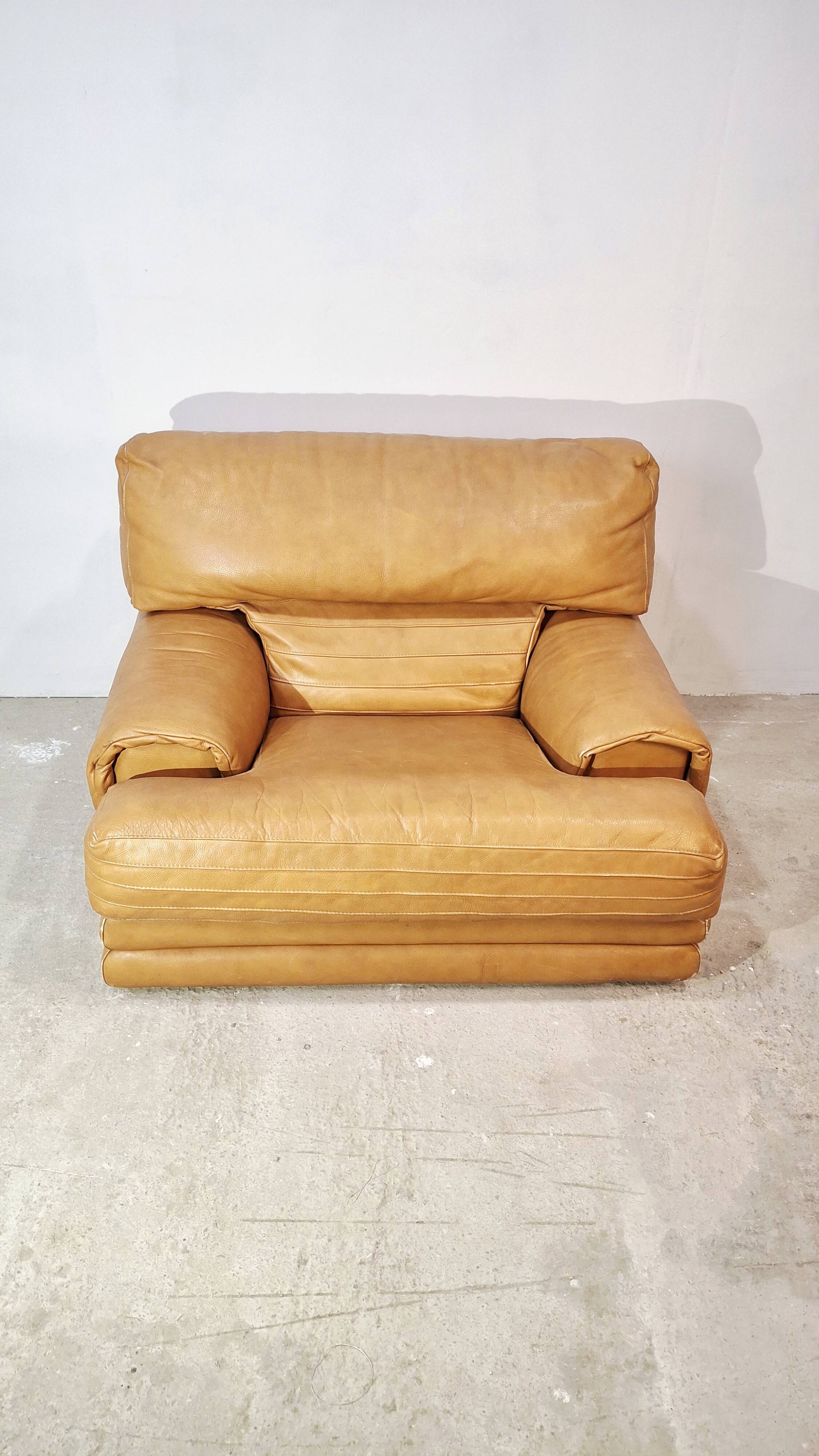 1970s leather armchair