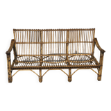 Bamboo sofa Dal Vera Italian design sofa 1970