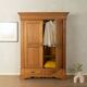 Classic Biedermeier wardrobe made of solid oak around 1840