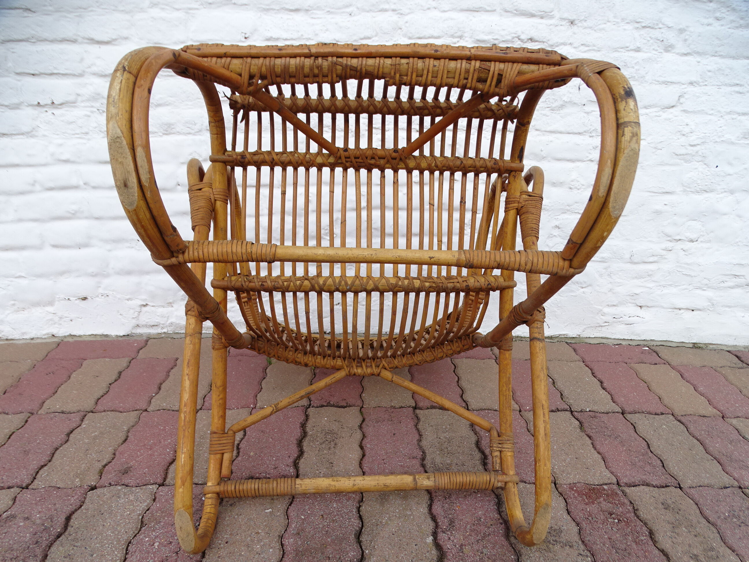 Vintage rattan armchair