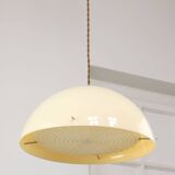 Italian space age beige plexiglass pendant lamp, 1970s