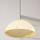 Lampe à suspension space age en plexiglas beige, italie, 1970s