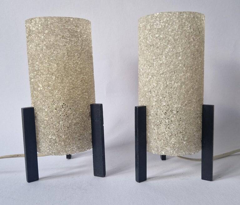 Pair of Midcentury Table Lamps Rockets, Germany, 1970s