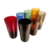 Service complet verres colorés années 60