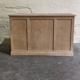 Desk in solid elm with natural airbrushing