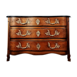 Chest of drawers crossbow louis XV in walnut XVIII th around 1750