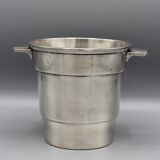 small champagne ice bucket cooler silver metal bottle art deco