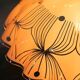 70s space age glass pendant, vintage glass pendant from Sweden.
