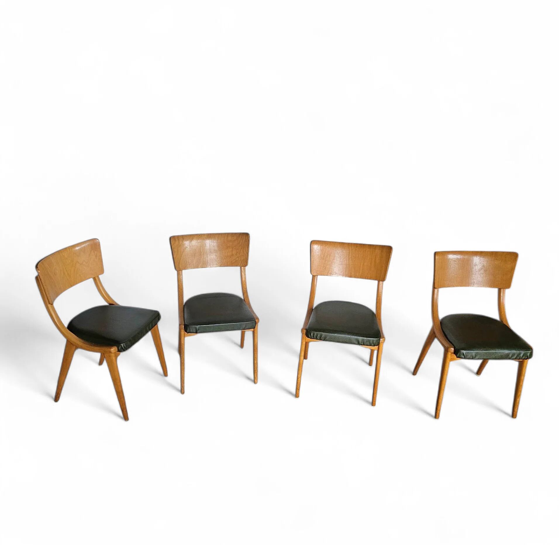 4 x Wooden Dining Benchairs 136 / Chairs by Stol Kamnik / 1960s / Slovenia