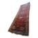 Large antique Oriental hallway carpet made of hand-knotted wool.