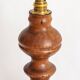 2 turned wooden lamp bases, 1940s-1960s