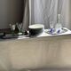 Set of 10 flat plates in Limoges porcelain from France with flowers.