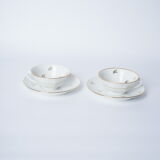Saucers and cups porcelain limoge NL x8