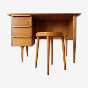 Bureau vintage avec son tabouret