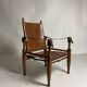 Leather safari armchair by Wilhelm Kienzle for Wohnbedarf, 1950s