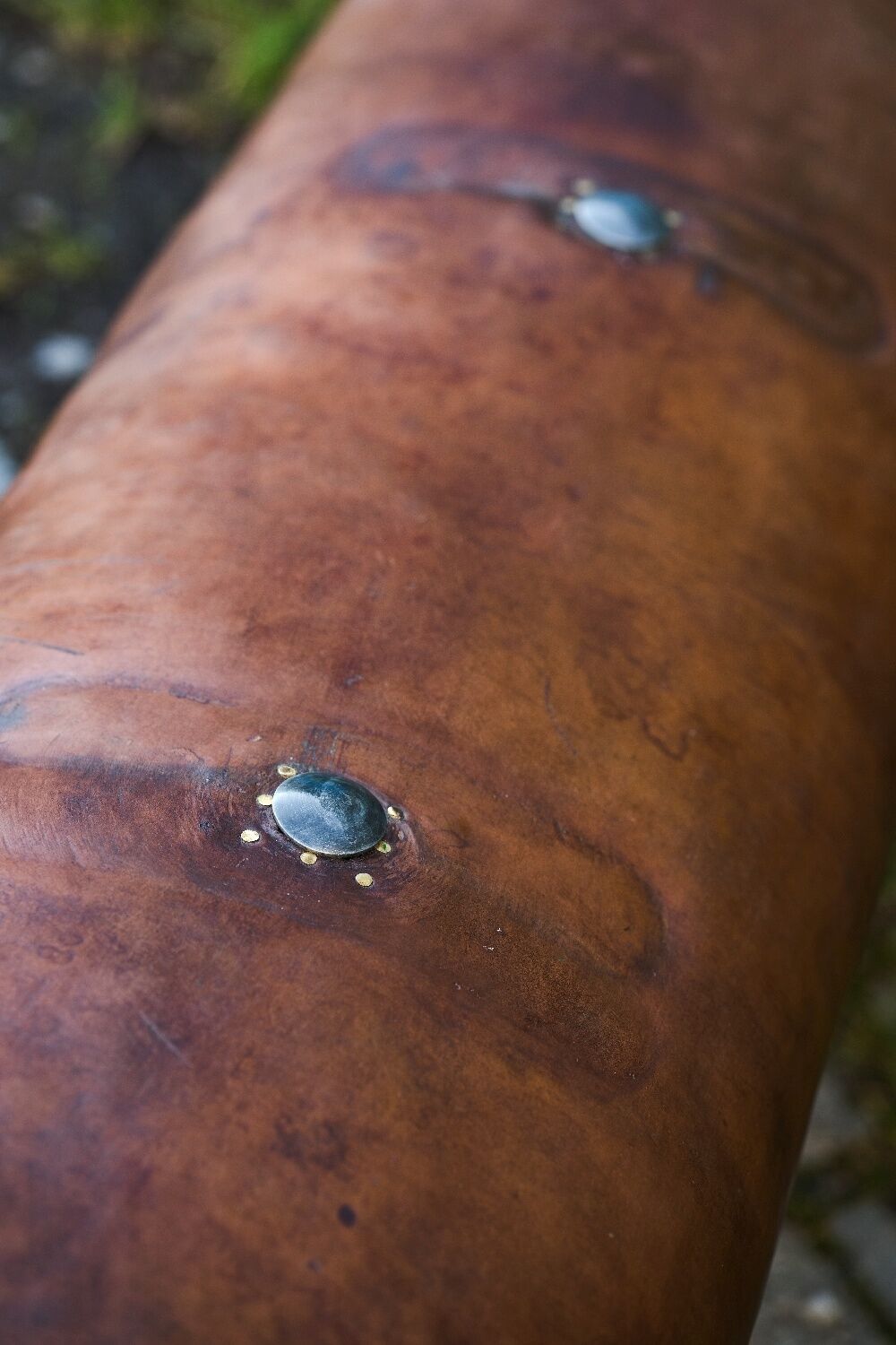 Gymnastic Leather Pommel Horse Bench with Wooden Handles, 1920s