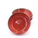 Four red ceramic dessert bowls from Vallauris, 1970s