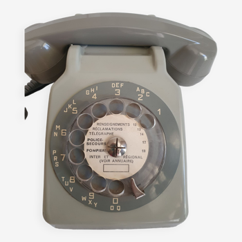 Vintage phone SOCOTEL S 63 grey