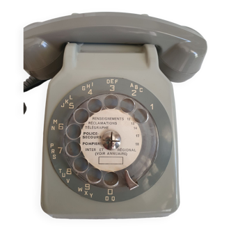 Vintage phone SOCOTEL S 63 grey