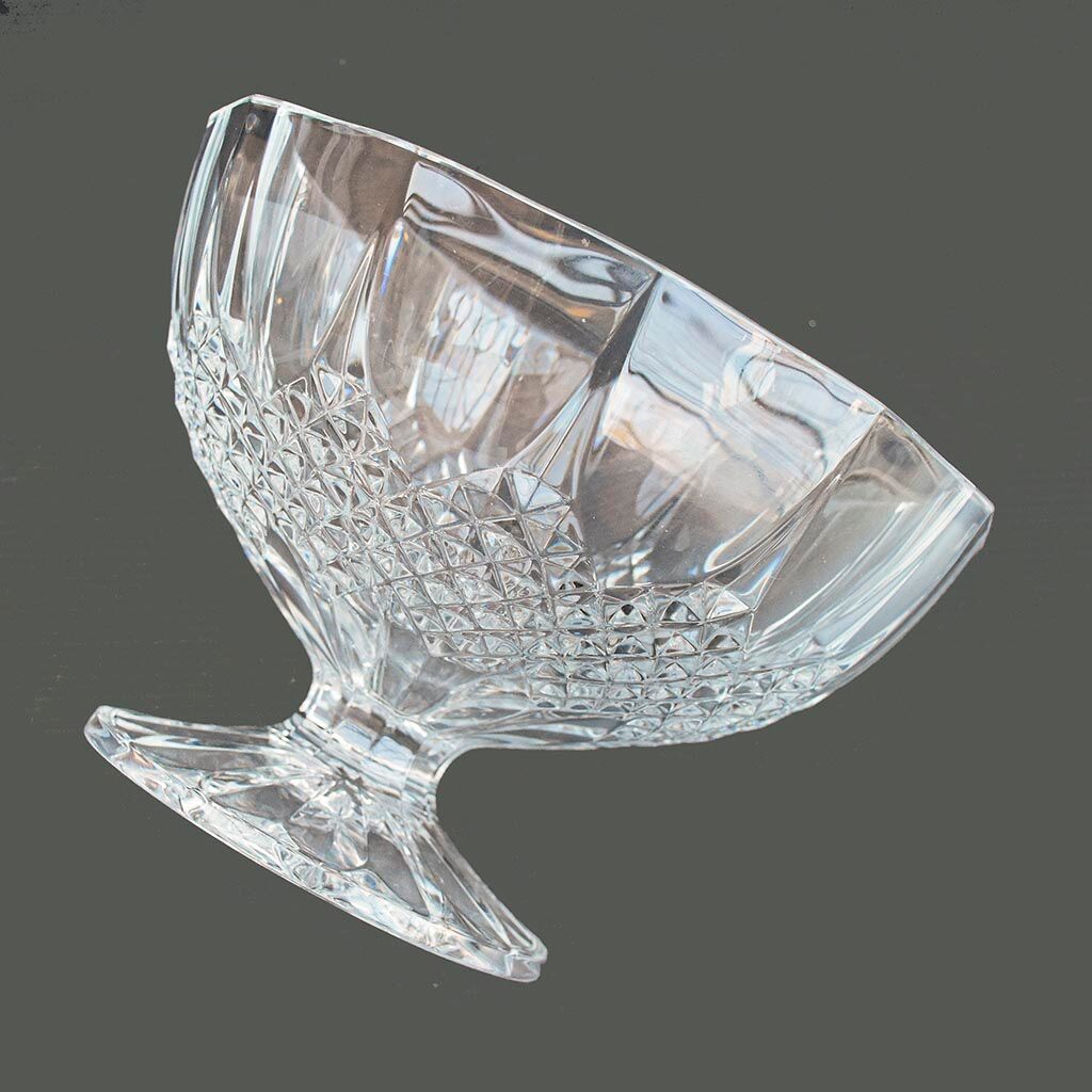 Compotier cup on foot flat servant cup pedestal crystal