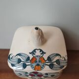 Set of 2 pot box spices tea vintage ceramic Longchamp model Mérida art nouveau