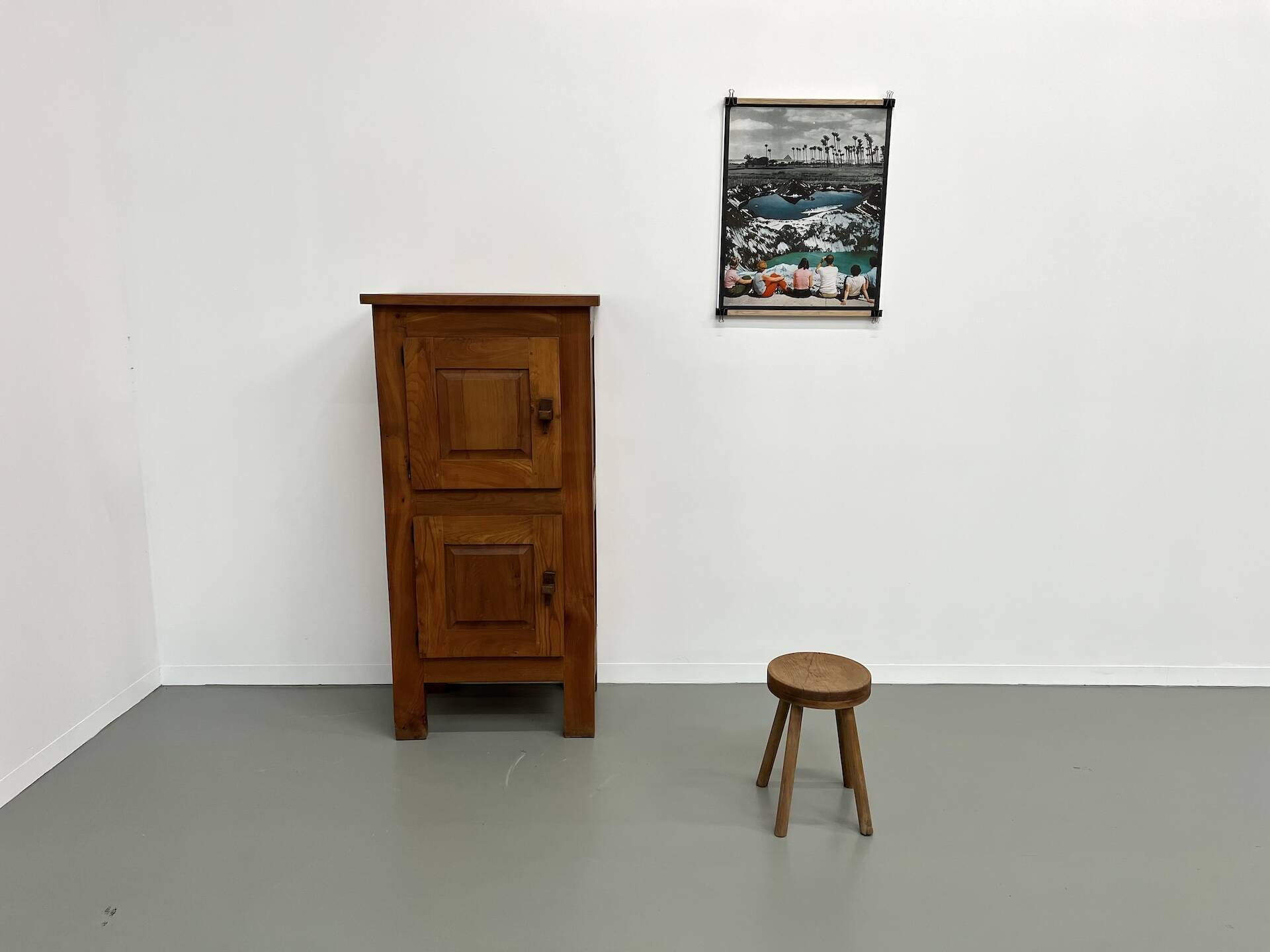 Small brutalist 50s bonnetiere wardrobe