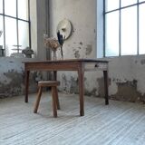 Table de ferme chêne 140 cm